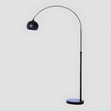 Modern Dome Shade Black Arched Adjustable Floor Lamp Image - 3