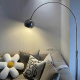 Modern Dome Shade Black Arched Adjustable Floor Lamp Image - 4