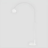 Modern Dome Shade Black Arched Adjustable Floor Lamp Image - 5