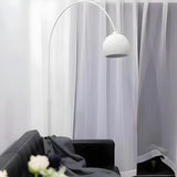 Modern Dome Shade Black Arched Adjustable Floor Lamp Image - 6