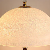 Modern Dome Shade Globe Base Glass Night Table Lamp Image - 10