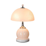 Modern Dome Shade Globe Base Glass Night Table Lamp Image - 8