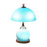 Modern Dome Shade Globe Base Glass Night Table Lamp Image - 9