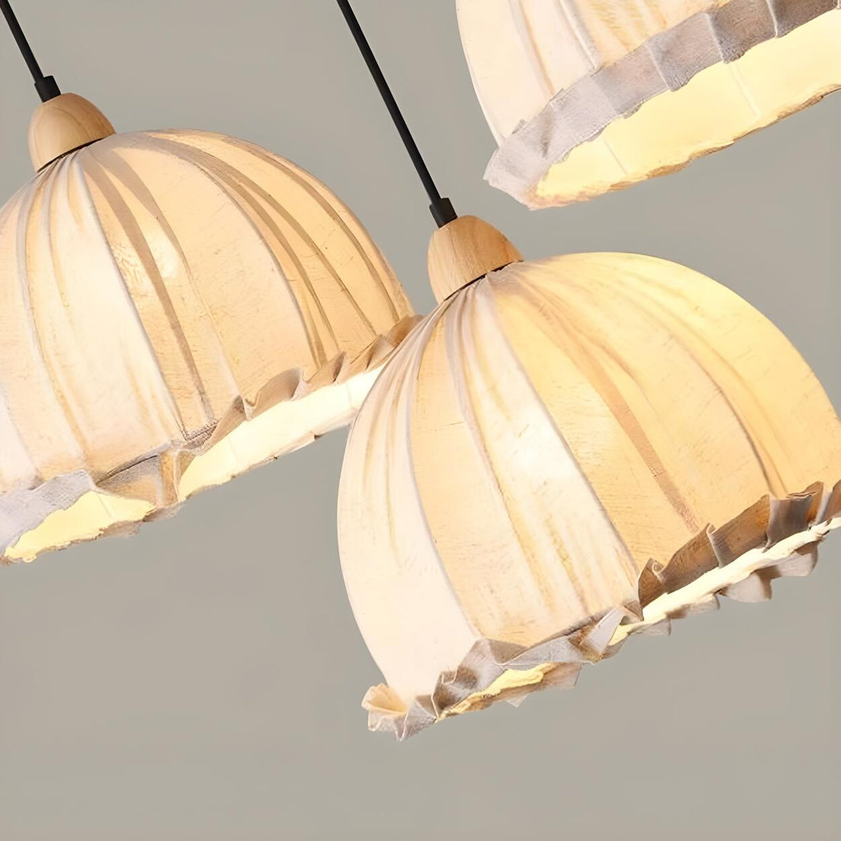 Modern Dome Shell Pendant Light Dining Room Flexible Length Image - 12