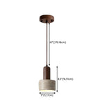 Modern Dome Walnut Stone Dining Room Pendant Light #size