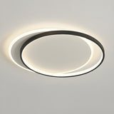 Modern Double Circle LED Flush Mount Ceiling Light Image - 11