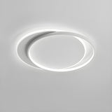 Modern Double Circle LED Flush Mount Ceiling Light Image - 12