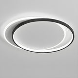 Modern Double Circle LED Flush Mount Ceiling Light Image - 19