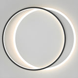 Modern Double Circle LED Flush Mount Ceiling Light Image - 20