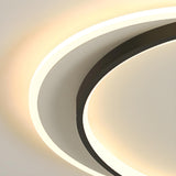 Modern Double Circle LED Flush Mount Ceiling Light Image - 22