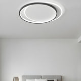 Modern Double Circle LED Flush Mount Ceiling Light Image - 4