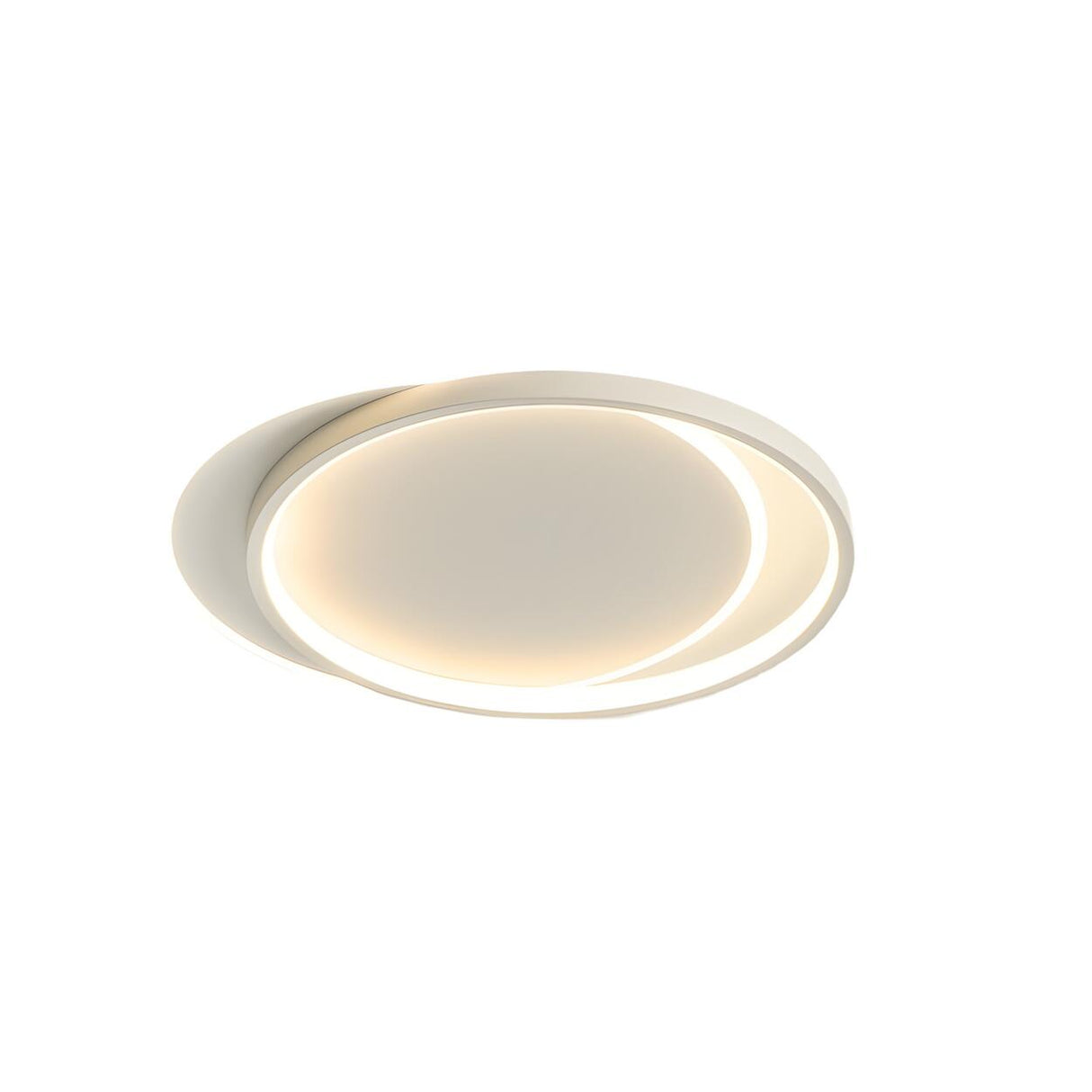 Modern Double Circle LED Flush Mount Ceiling Light Image - 5