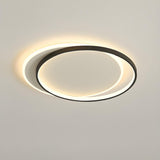 Modern Double Circle LED Flush Mount Ceiling Light Image - 7