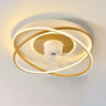 Modern Double Ring 7 Clear Blades LED Ceiling Fan Light Image - 8