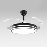 Modern Down Rod 3 Clear Blade LED Ceiling Fan Light Image - 10