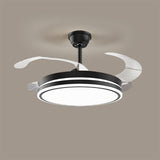 Modern Down Rod 3 Clear Blade LED Ceiling Fan Light Image - 6