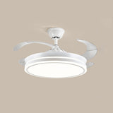 Modern Down Rod 3 Clear Blade LED Ceiling Fan Light Image - 9