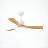 Modern Down Rod Wooden 3 Blade LED Ceiling Fan Light Image - 9