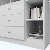 Modern Drawers Storage Rectangular Wood Computer Desk Image - 12