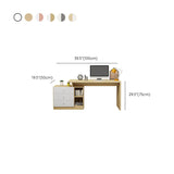 Modern Drawers Storage Rectangular Wood Computer Desk #size