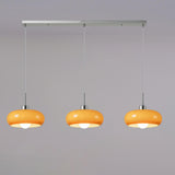 Modern Drum Glass Pendant Light Adjustable Hanging Length Image - 11