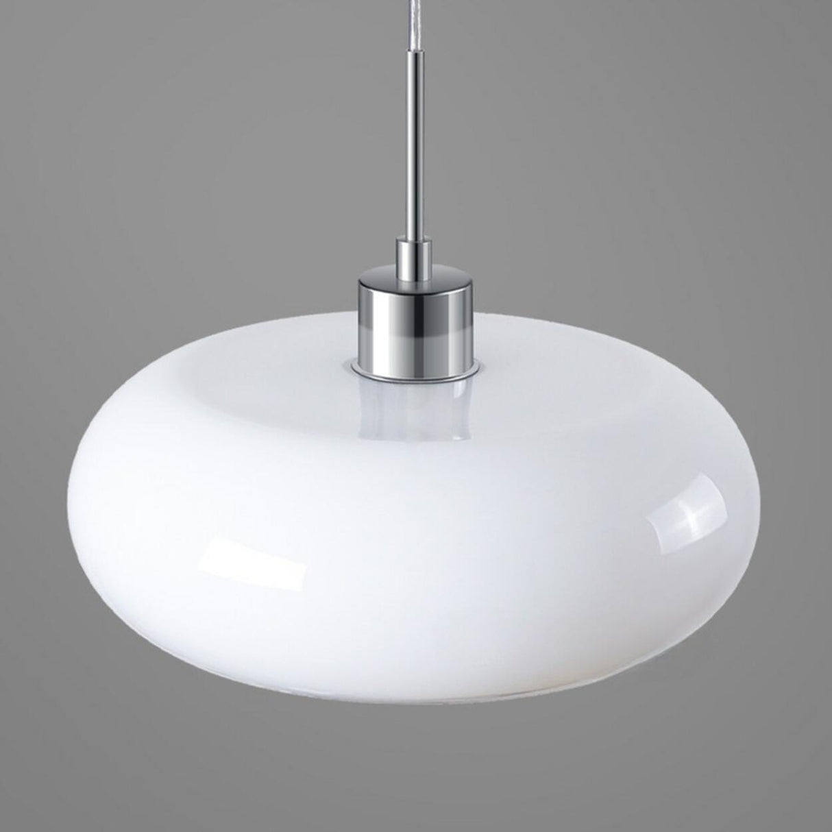 Modern Drum Glass Pendant Light Adjustable Hanging Length Image - 12