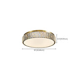 Modern Drum LED Crystal Flush Mount Ceiling Light #size