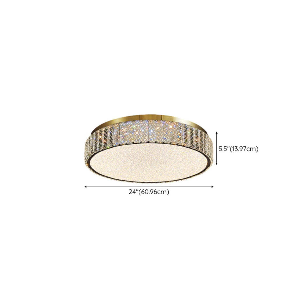 Modern Drum LED Crystal Flush Mount Ceiling Light Image - 13