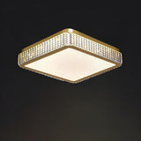 Modern Drum LED Crystal Flush Mount Ceiling Light Image - 5