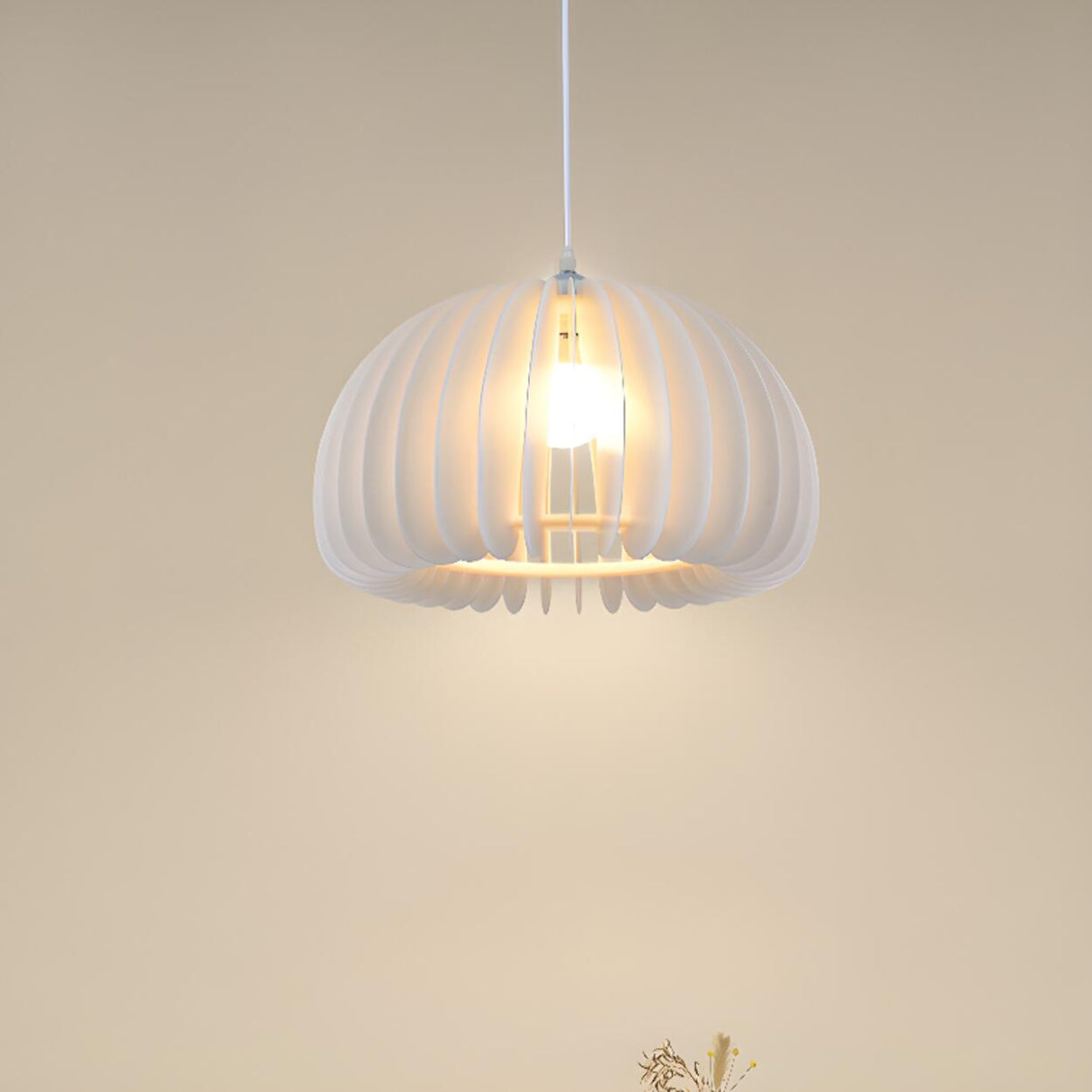 Modern Drum Pendant Lamp Adjustable Height Image - 6