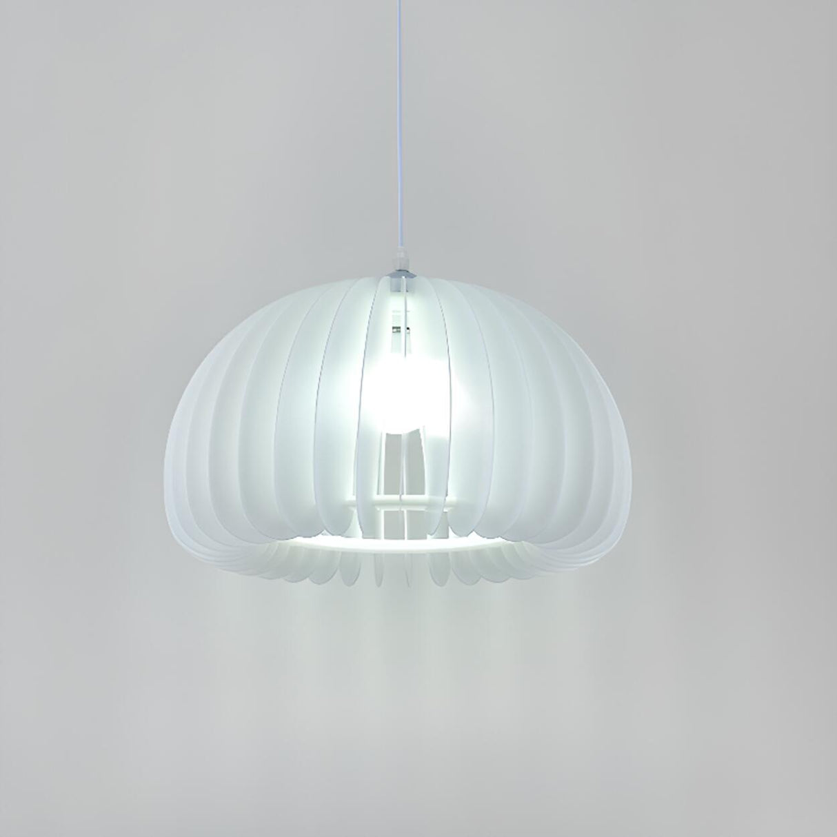 Modern Drum Pendant Lamp Adjustable Height Image - 9