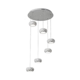 Modern Drum Spiral Metal LED White Pendant Light Image - 5