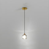 Modern Dual Clear Crystal Ball Bedroom Pendant Light Image - 6