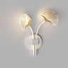 Modern Dual Leaf Bedside Metal LED Wall Sconce Image - 7