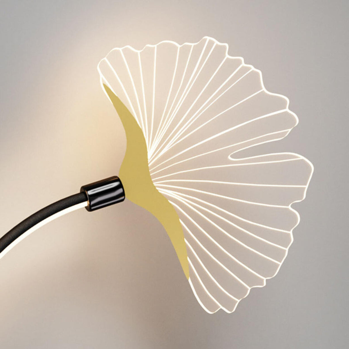 Modern Dual Leaf Bedside Metal LED Wall Sconce Image - 9