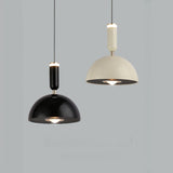 Modern Dual Light Dome Vaulted Metal Pendant Light Image - 11