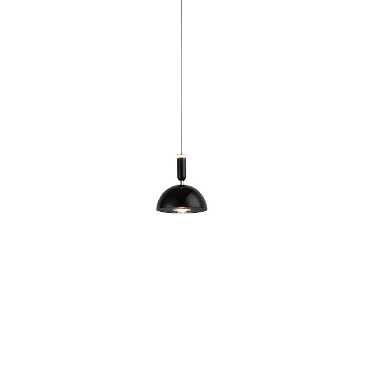 Modern Dual Light Dome Vaulted Metal Pendant Light Image - 2