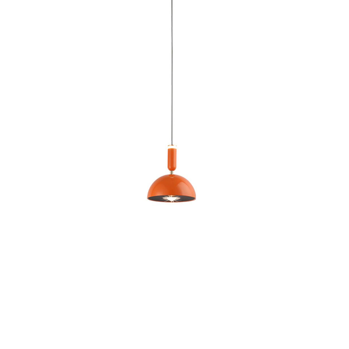 Modern Dual Light Dome Vaulted Metal Pendant Light Image - 5