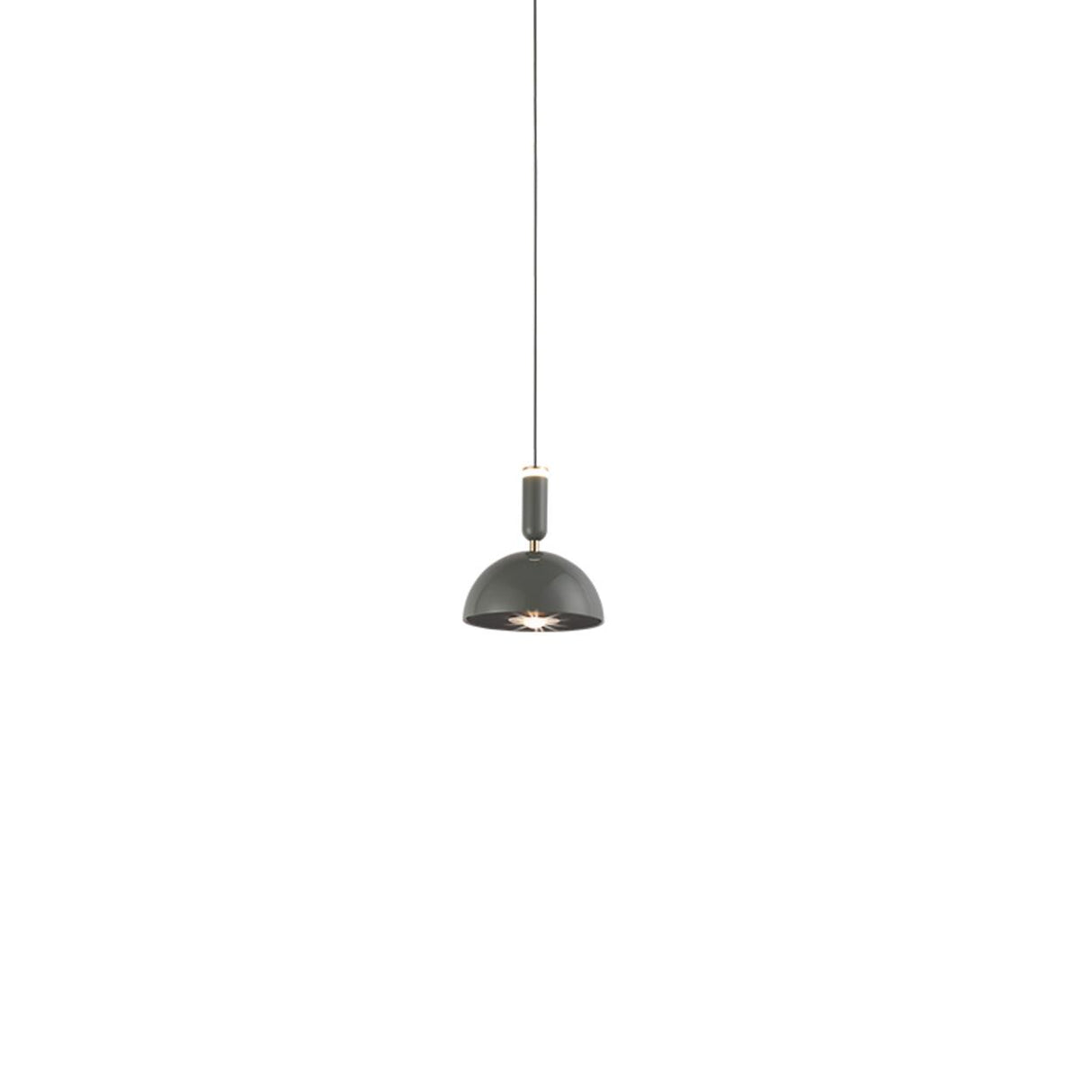 Modern Dual Light Dome Vaulted Metal Pendant Light Image - 7