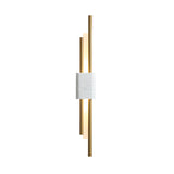 Modern Dual Rod Vertical Metal LED Wall Sconce Image - 10