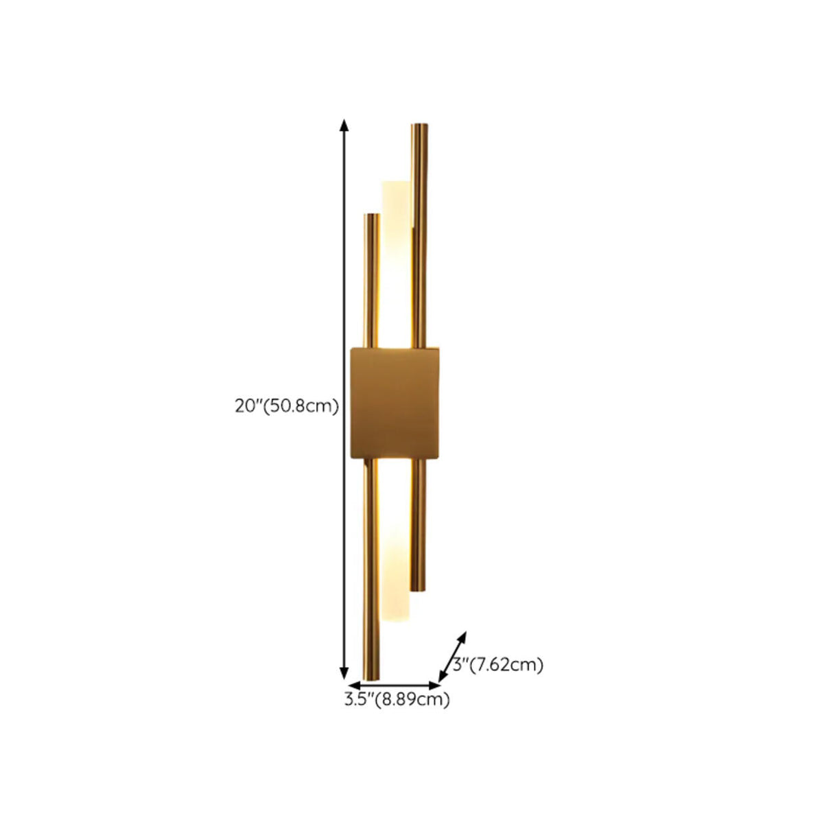 Modern Dual Rod Vertical Metal LED Wall Sconce Image - 19