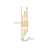 Modern Dual Rod Vertical Metal LED Wall Sconce Image - 20