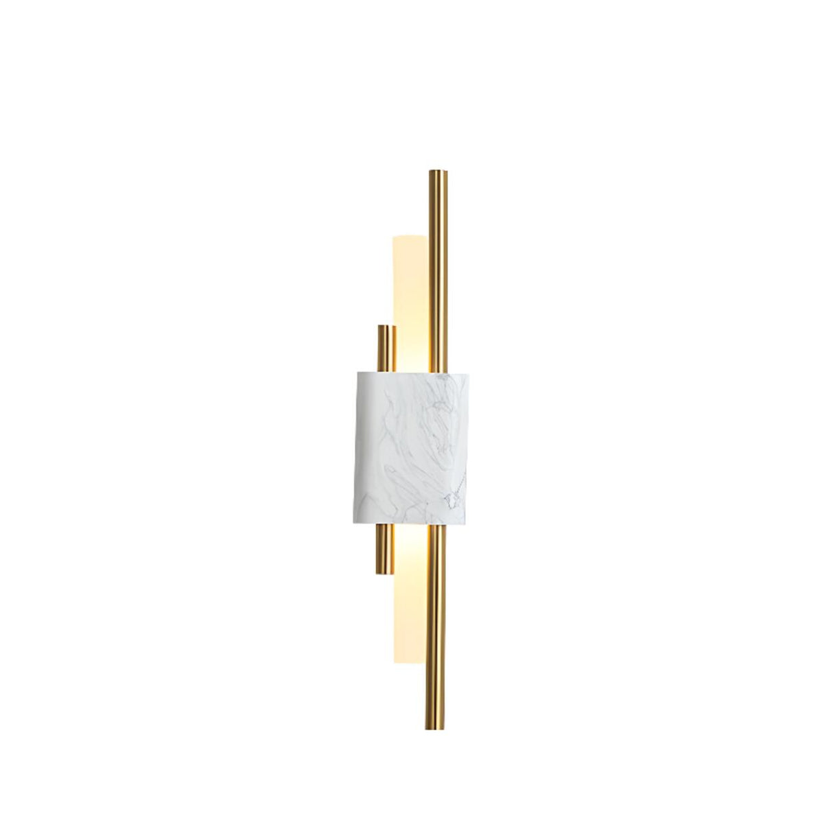 Modern Dual Rod Vertical Metal LED Wall Sconce Image - 9