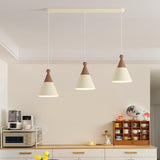 Modern Dual Tone Conical Resin Pendant Light Adjustable Cord Image - 1