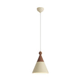 Modern Dual Tone Conical Resin Pendant Light Adjustable Cord Image - 10