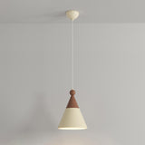 Modern Dual Tone Conical Resin Pendant Light Adjustable Cord Image - 2