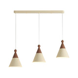 Modern Dual Tone Conical Resin Pendant Light Adjustable Cord Image - 8