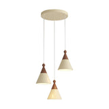 Modern Dual Tone Conical Resin Pendant Light Adjustable Cord Image - 9