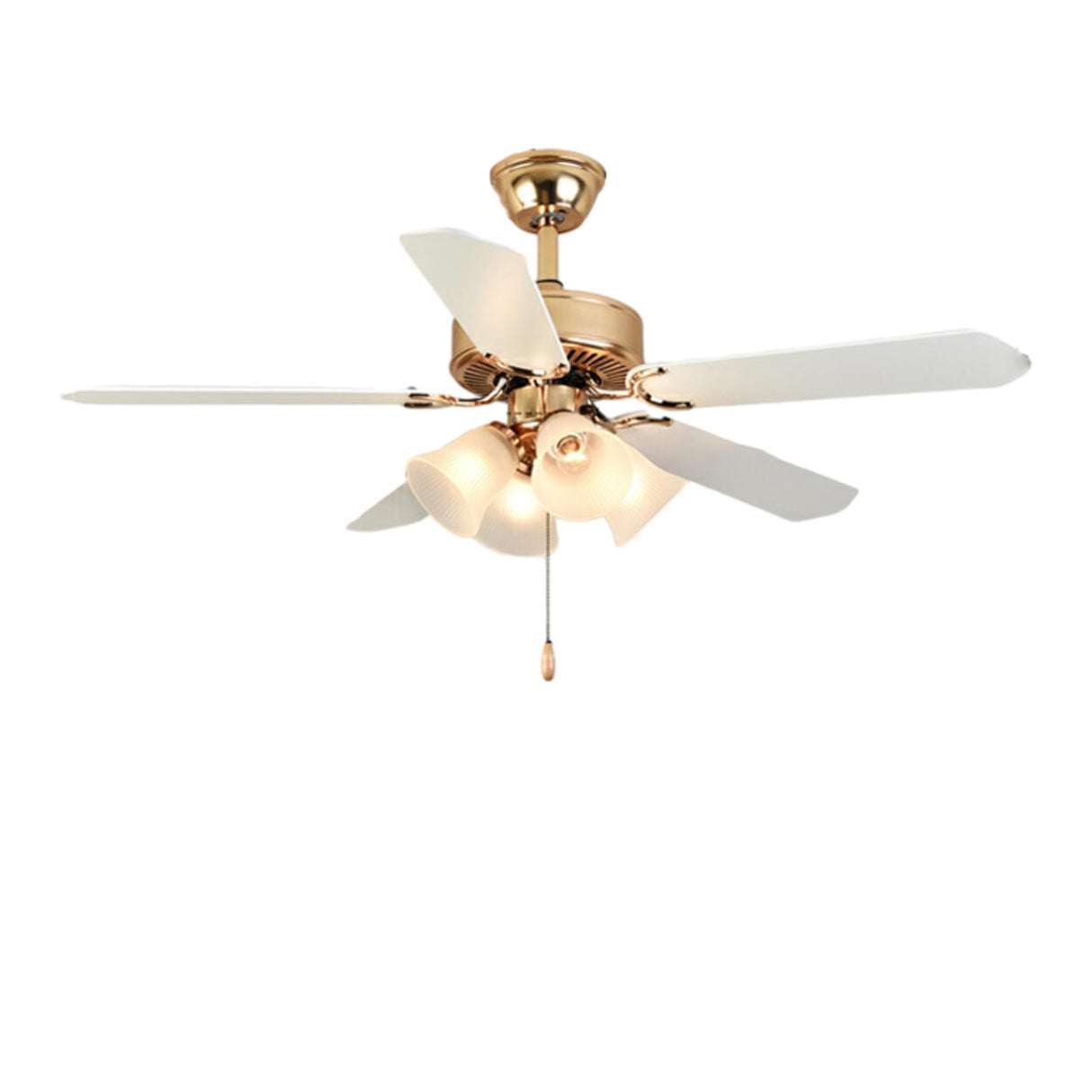 Modern Elegant 5 Blade Flower Shade Ceiling Fan Light Image - 10