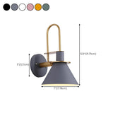 Modern Elegant Conical Wall Sconce Lighting #size